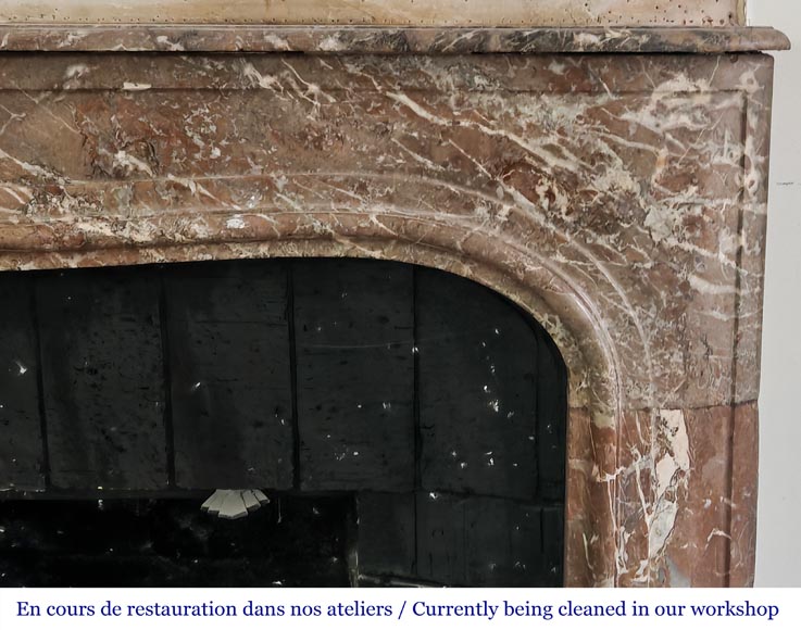 Regency-period fireplace in red marble from the North Regency-period fireplace in red marble from the North-6