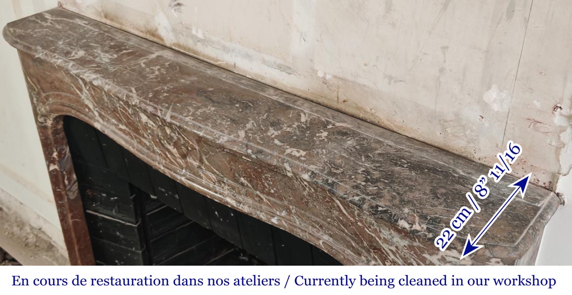 Regency-period fireplace in red marble from the North Regency-period fireplace in red marble from the North-8
