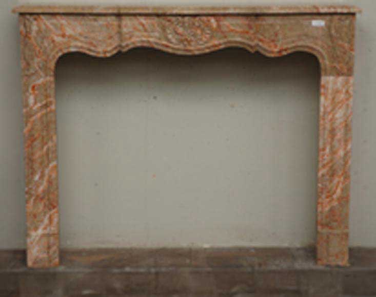 Louis XV style marble mantel-0